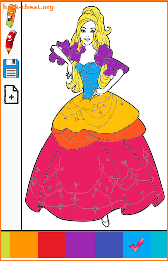 Miss Barbie princess - color book screenshot