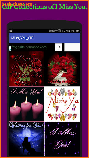 Miss You GIF & SMS 💔 Collection screenshot