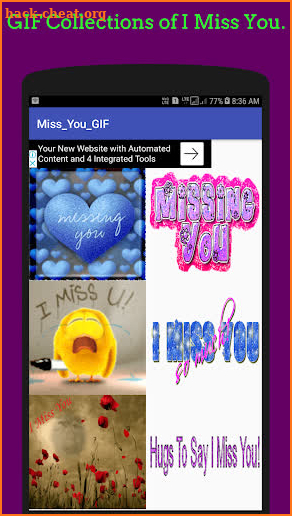 Miss You GIF & SMS 💔 Collection screenshot