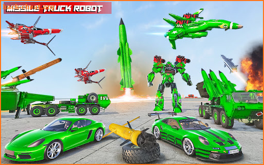 Missile Truck Robot Game – Jet Robot Car Game 2021 screenshot