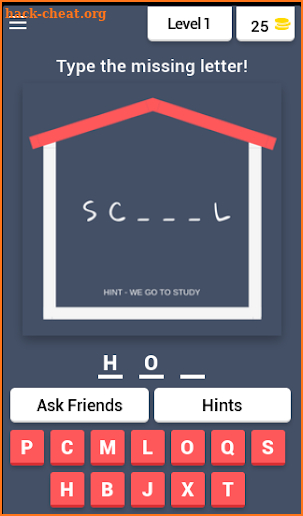 Missing Letters - Vocabulary Spelling Test screenshot