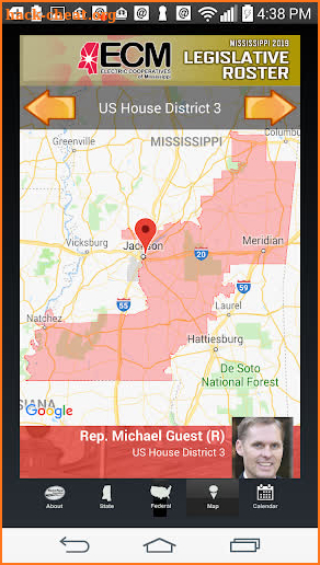 Mississippi 2020 Legislative Roster screenshot