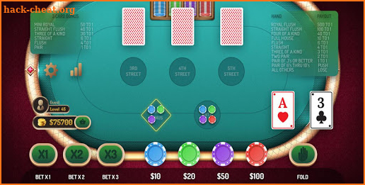 Mississippi Stud Poker screenshot