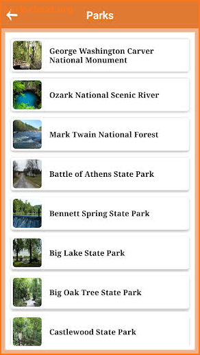 Missouri State and National Parks screenshot