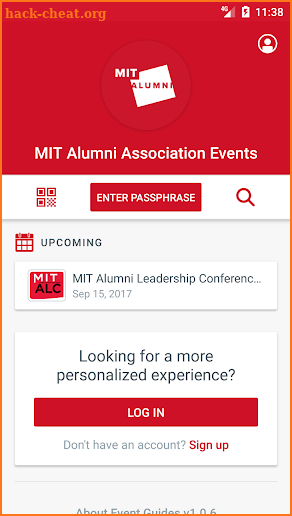 MIT Alumni Association Events screenshot