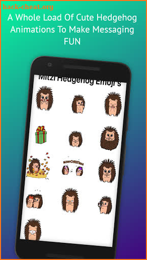 Mitzi Hedgehog Emojis screenshot
