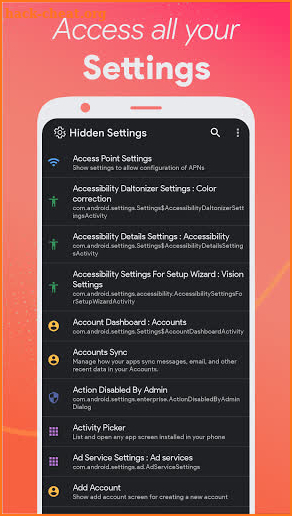 MIUI Hidden Settings Activity Launcher, poco, note screenshot