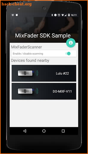 Mixfader SDK Sample screenshot