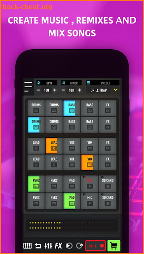 MixPads - Drum pad machine & DJ Audio Mixer screenshot