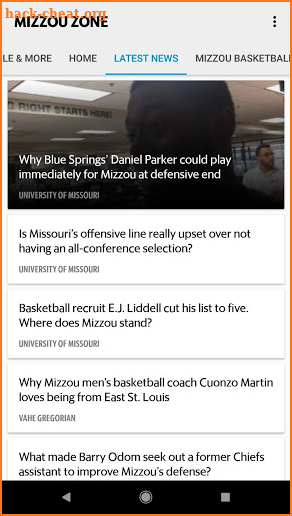 Mizzou Zone screenshot