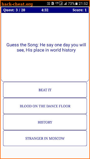 MJ Quiz screenshot