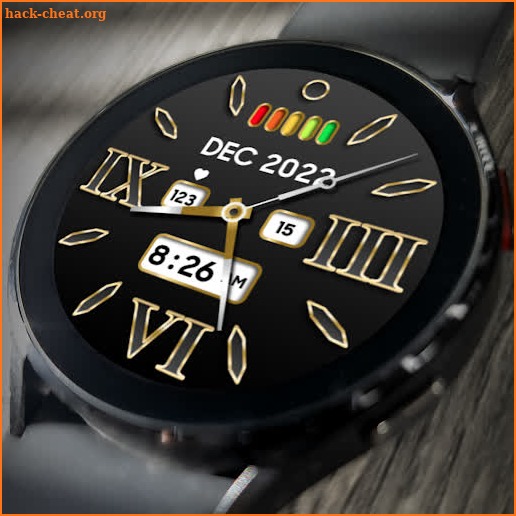 MJ074 Gold Analog Watch Face screenshot