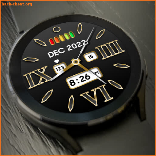 MJ074 Gold Analog Watch Face screenshot