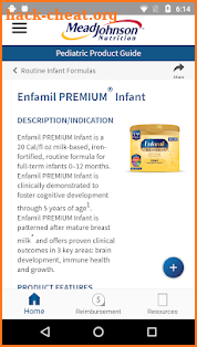 MJN Pediatric Product Guide screenshot