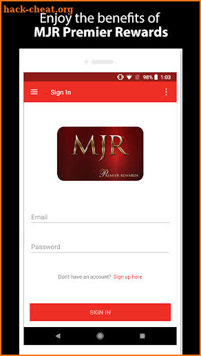 MJR Mobile screenshot