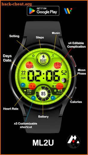 ML2U 166 Watch Face screenshot