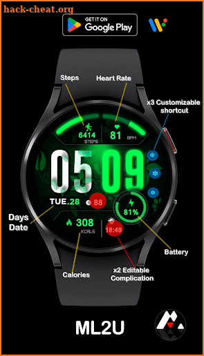 ML2U 174 Watch Face screenshot