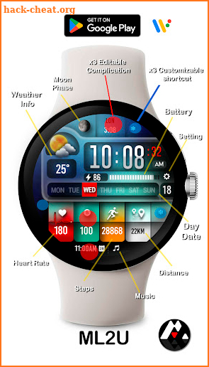 ML2U 254 Watch Face screenshot