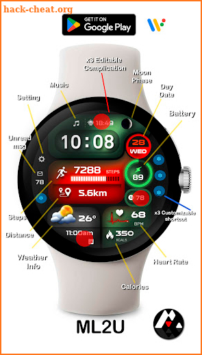 ML2U 255 Watch Face screenshot