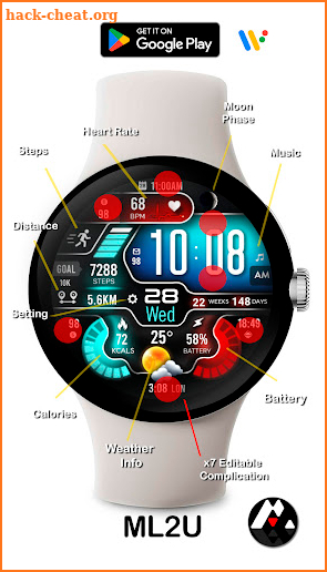ML2U 258 Watch Face screenshot