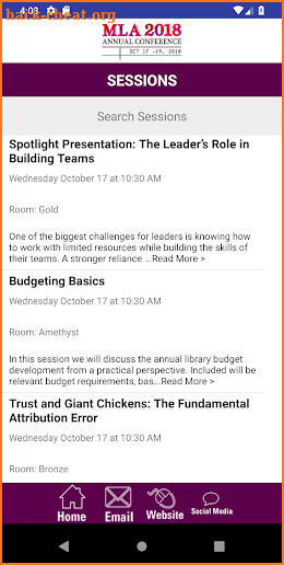 MLA 2018 Conference screenshot