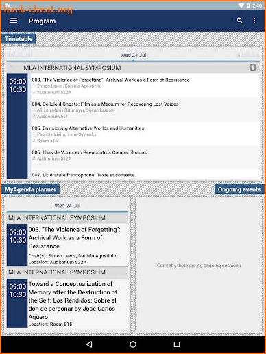 MLA International Symposium screenshot