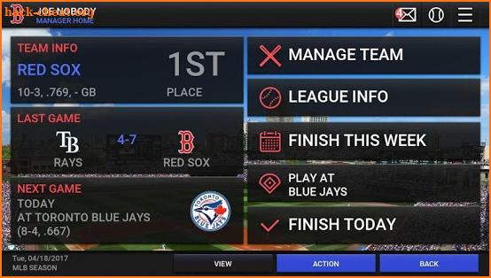 MLB Manager 2017 screenshot