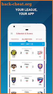 MLS Soccer Scores & Highlights screenshot