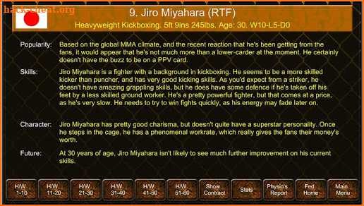 MMA Manager Game screenshot