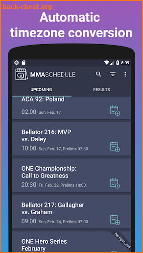 MMA Schedule 👊 screenshot