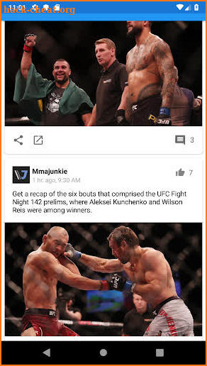 MMA UFC News screenshot