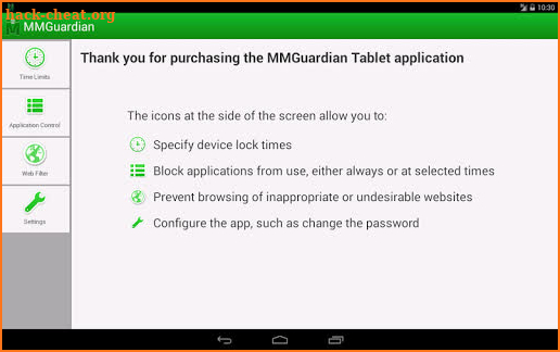 MMGuardian Tablet Security screenshot
