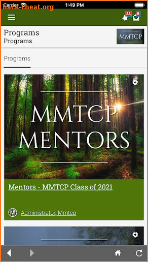 MMTCP Online Portal screenshot