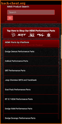 MMX Parts screenshot