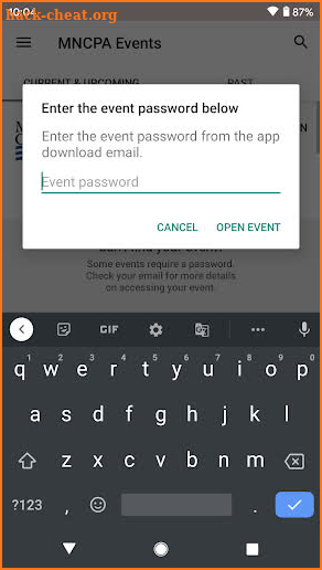 MNCPA Events screenshot