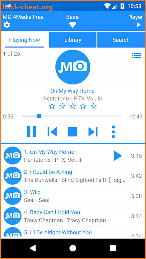 MO 4Media - remote control and player screenshot