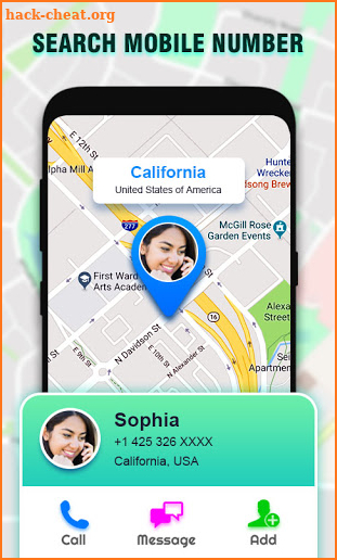 Mobile Call Number Location screenshot