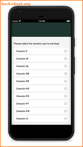 Mobile Checkin Tool screenshot