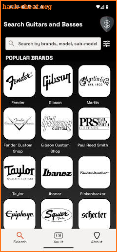 Mobile Guitar Price Guide screenshot