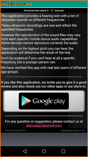 Mobile Hearing Test screenshot