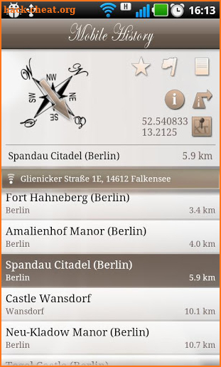 Mobile History screenshot