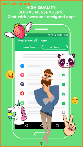Mobile Messenger Lite - Free Live Chat All in one screenshot