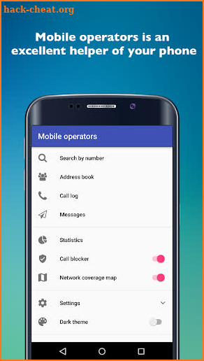 Mobile operators screenshot