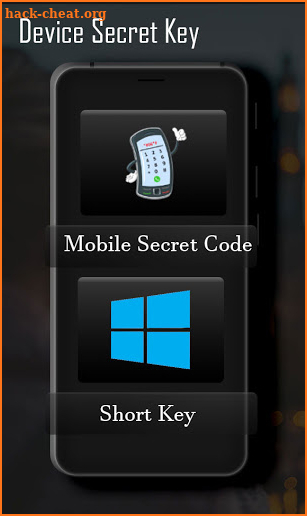 Mobile secret code screenshot
