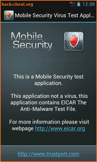 Mobile Security Virus Test screenshot