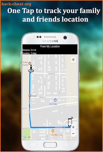 Mobile tracking screenshot