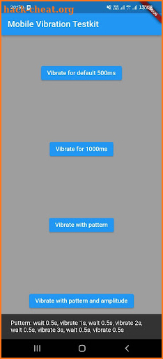 Mobile Vibration Testkit screenshot