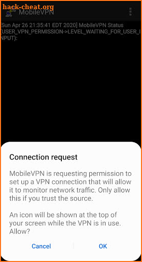 Mobile VPN screenshot