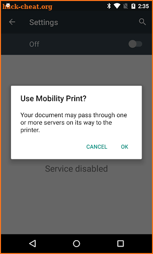 Mobility Print screenshot