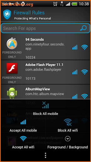 Mobiwol: NoRoot Firewall screenshot